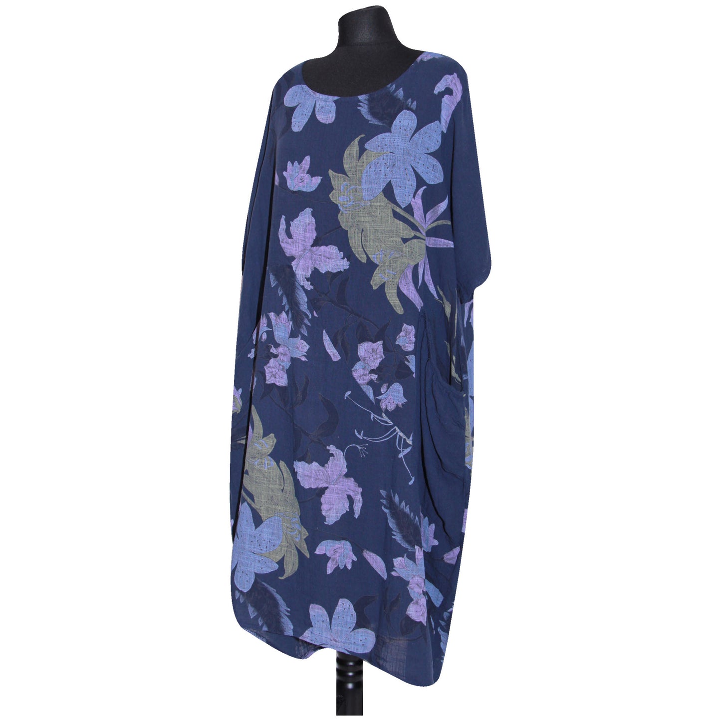 Robe en coton à imprimé floral italien pour femme