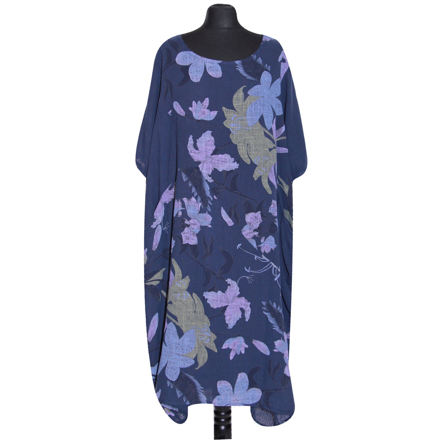 Robe en coton à imprimé floral italien pour femme